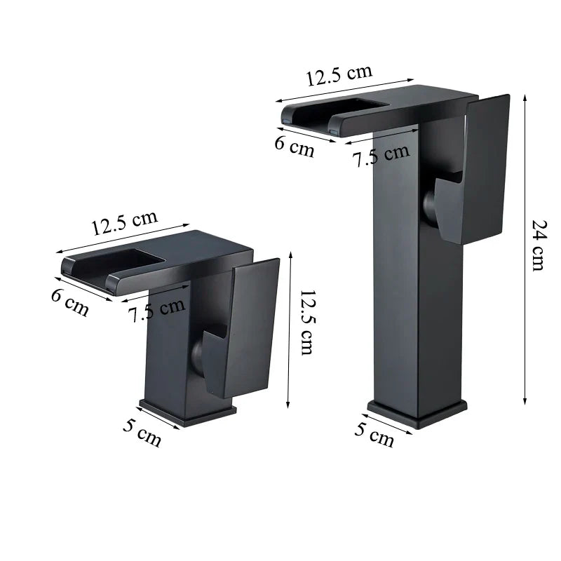Mitigeur Cascade LED Noir