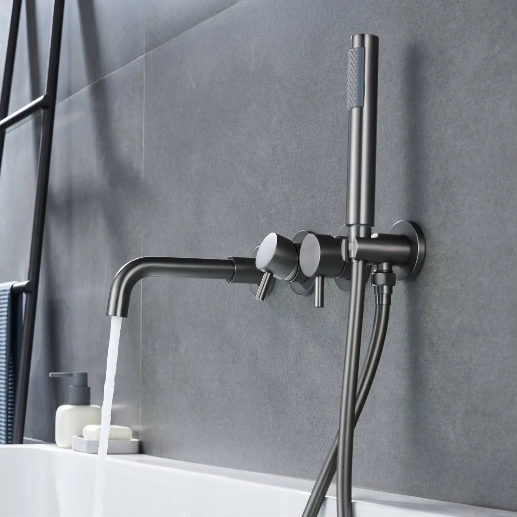 Robinet De Bain Mural Avec Douchette