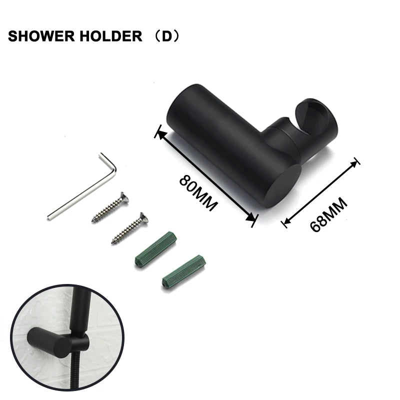 Pommeau De Douche Noir Rectangulaire