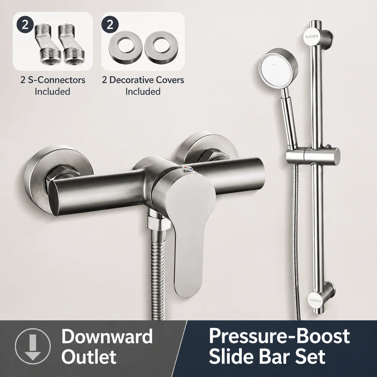 Mitigeur Douche Inox