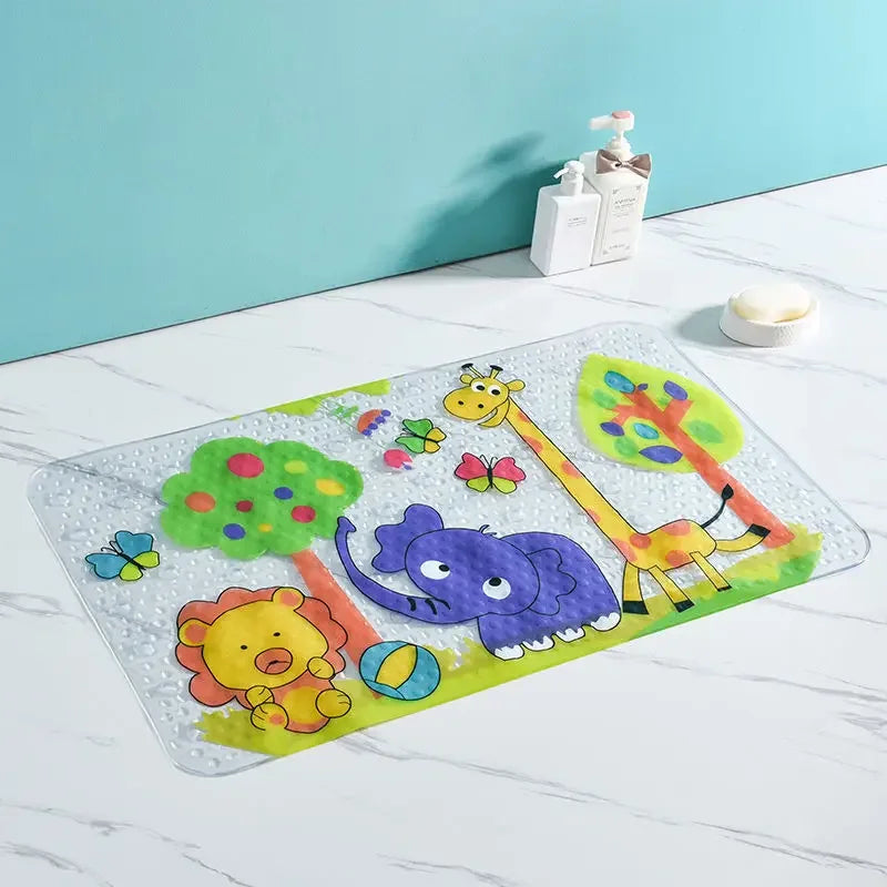 Tapis de Bain Bébé Motifs Amusants Savane
