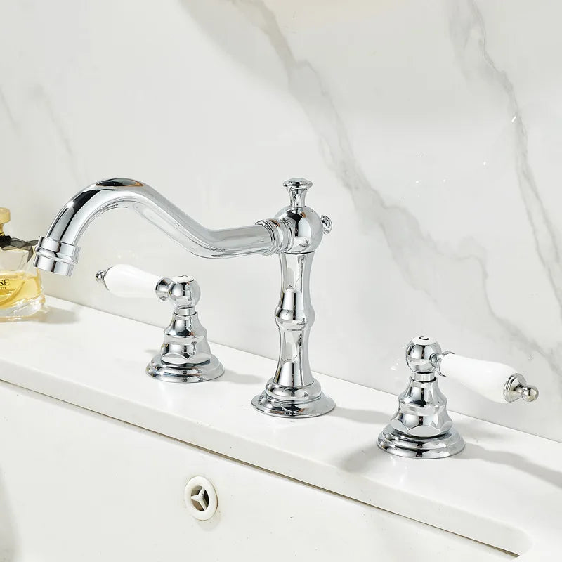 Robinet Lavabo Ancien 3 Trous