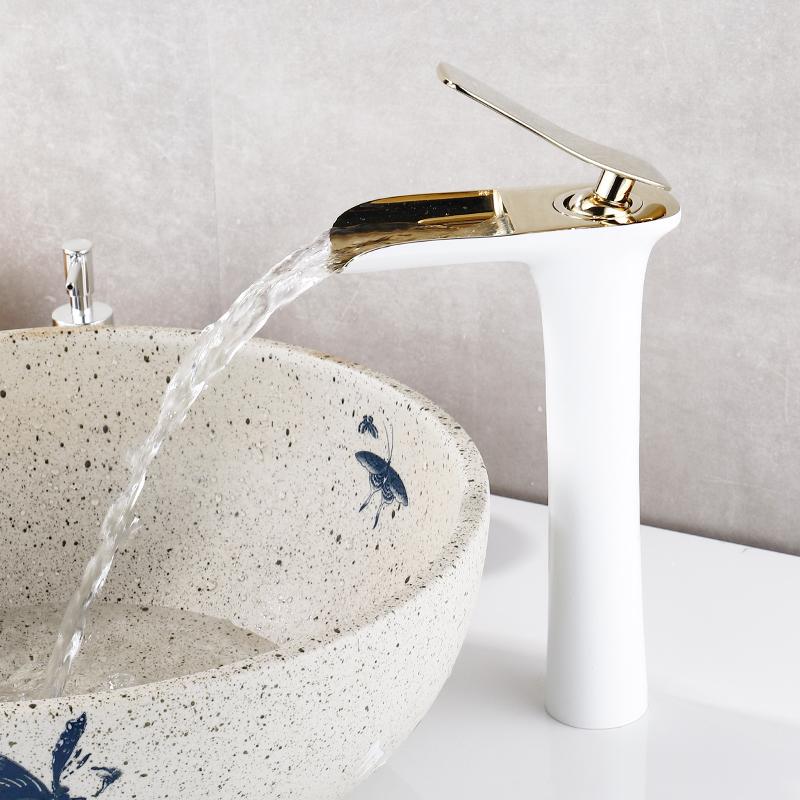 Robinet de salle de bain effet Cascade Luxueux (+Tuyau Offert) PLOMBEAU