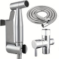 Douchette WC en acier inoxydable avec robinet mural et kit de fixation complet