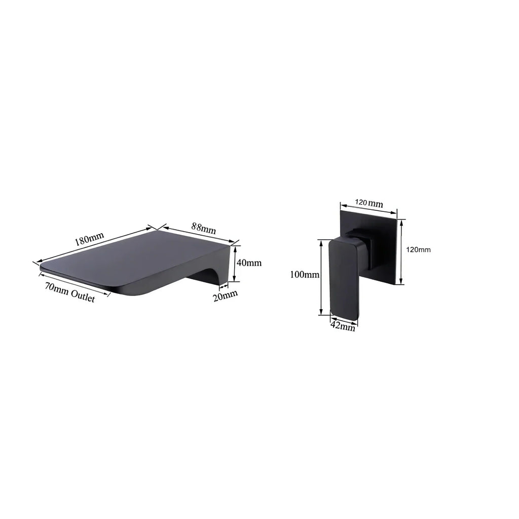 Mitigeur Lavabo Encastrable Effet Cascade Chrome
