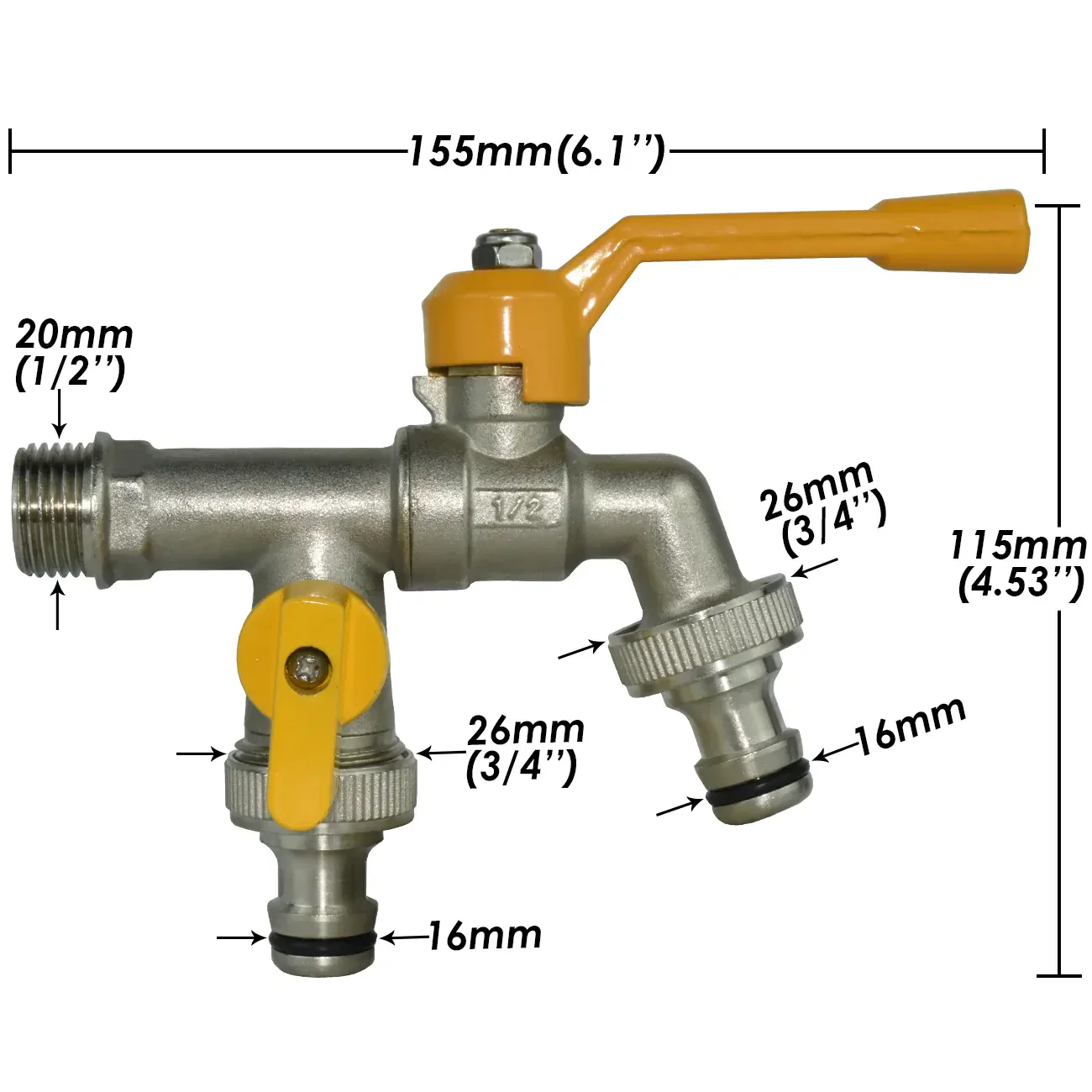 Robinet Antigel Extérieur 2 Sorties en Laiton