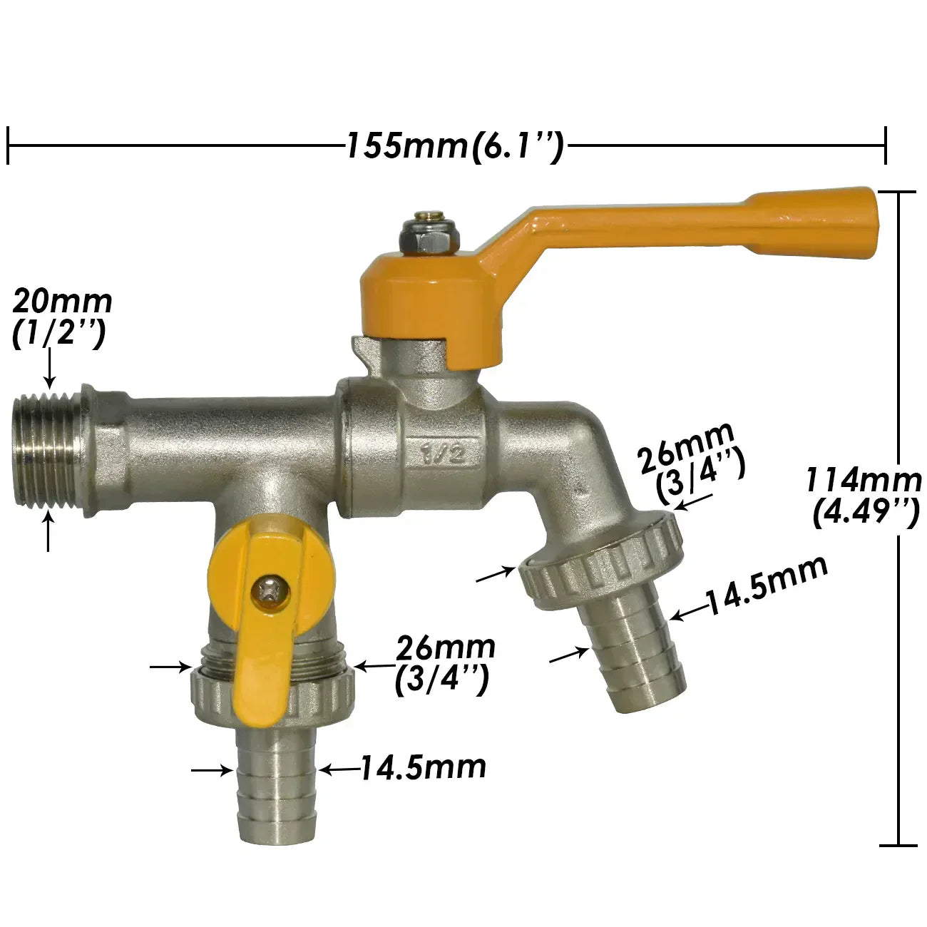 Robinet Antigel Extérieur 2 Sorties en Laiton
