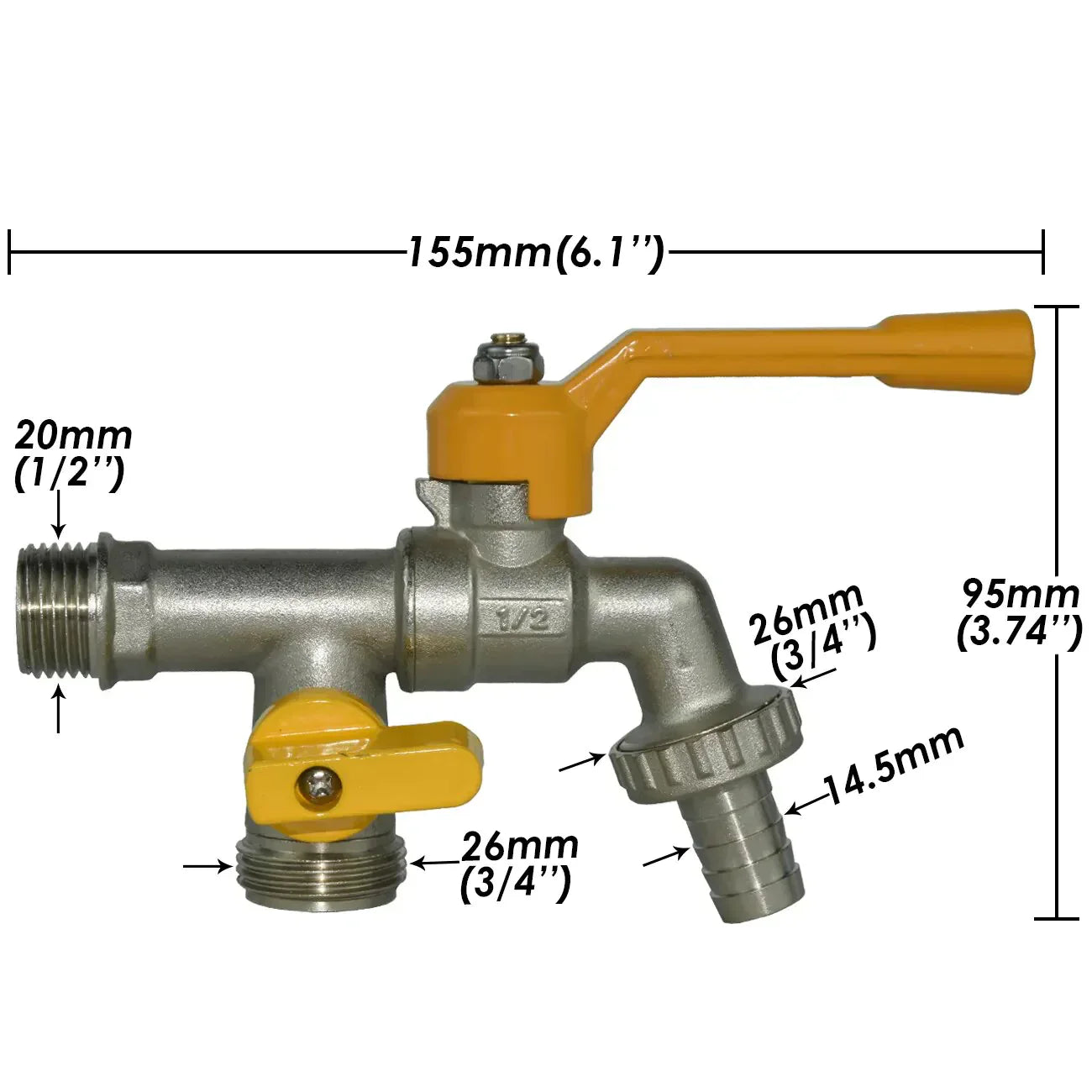 Robinet Antigel Extérieur 2 Sorties en Laiton