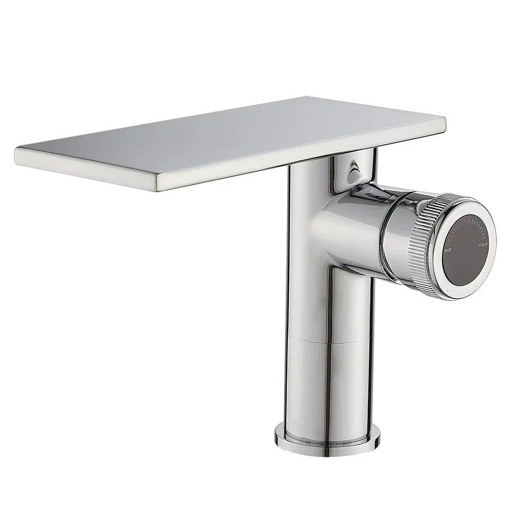 Robinet Cascade Salle De Bain Chrome en Laiton
