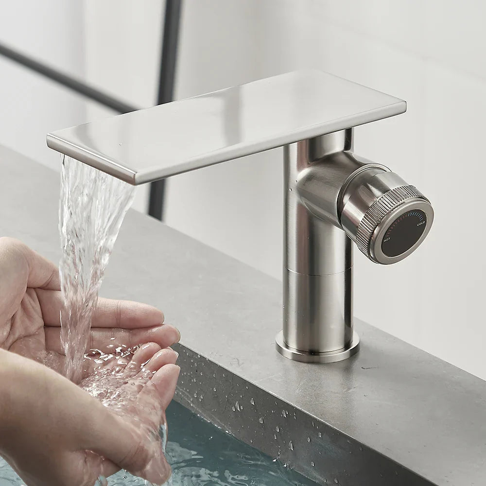 Robinet Cascade Salle De Bain Chrome en Laiton