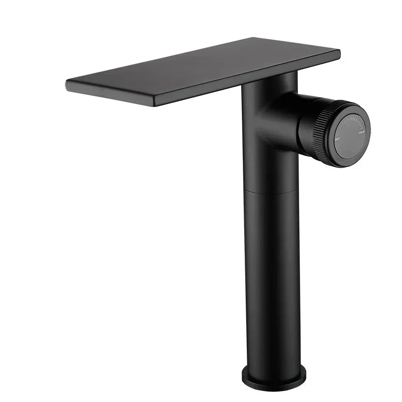 Robinet Cascade Salle De Bain Noir en Laiton