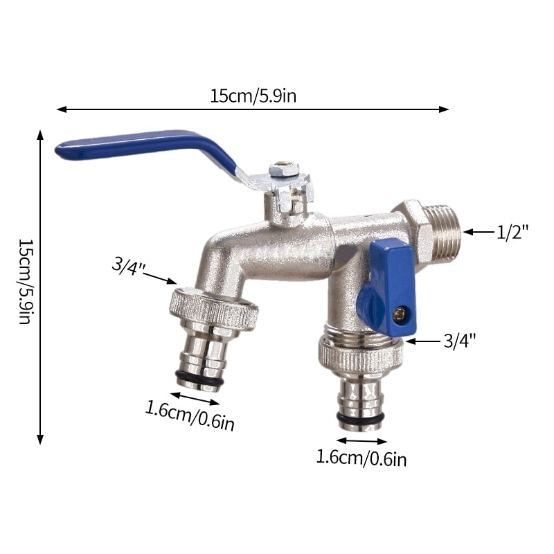 Robinet de Puisage Extérieur Double Sorties