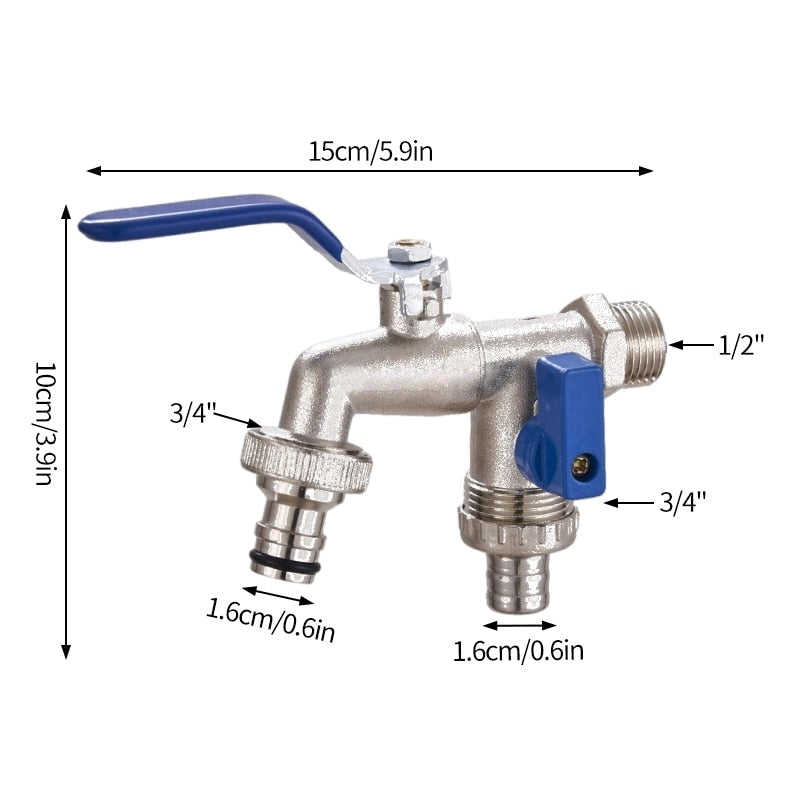 Robinet de Puisage Extérieur Double Sorties
