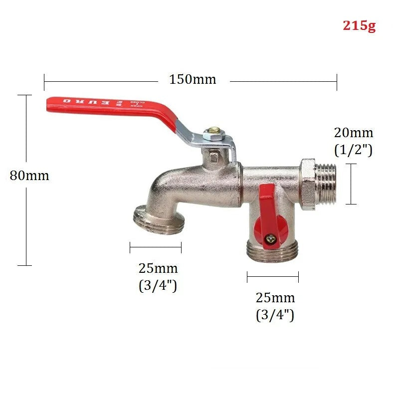 Robinet Extérieur Antigel Jardin Rouge