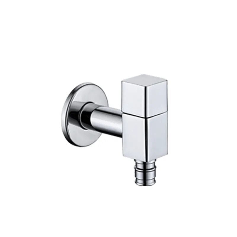 Robinet Extérieur Design Cubique Mural Chrome