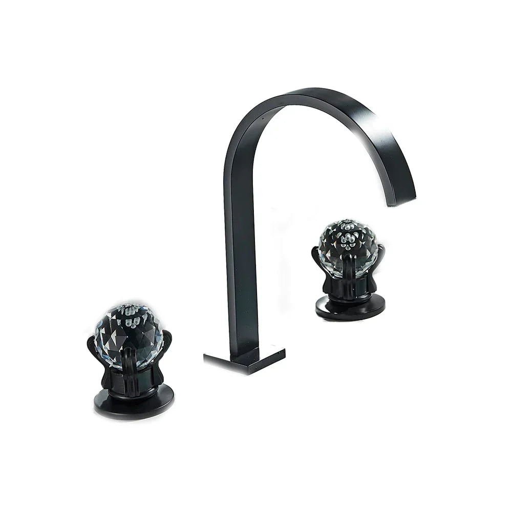 Robinet Lavabo 3 Trous Poignée Sphère