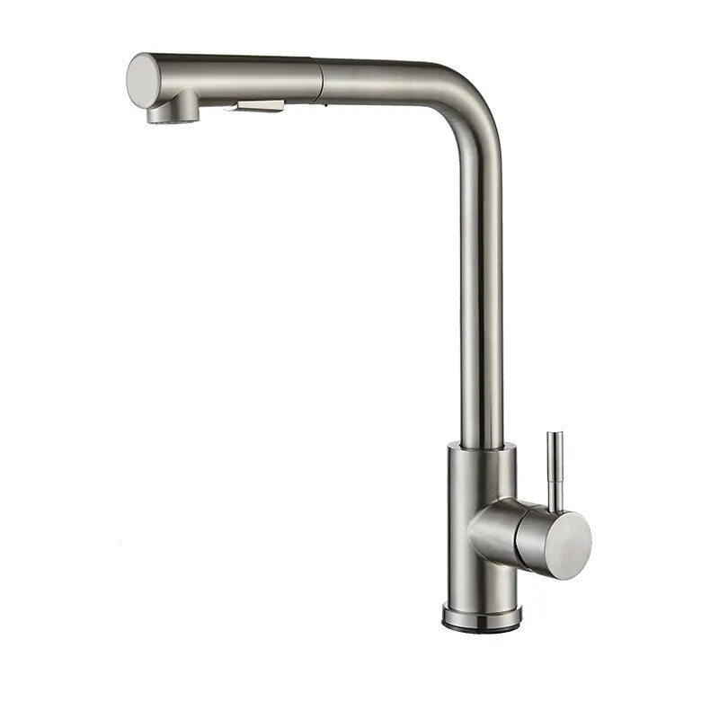 Robinet Lavabo avec Douchette Extractible en Acier Inoxydable