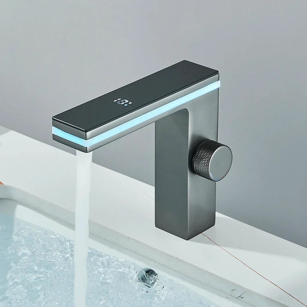 Robinet Mitigeur Lavabo avec Affichage Numérique