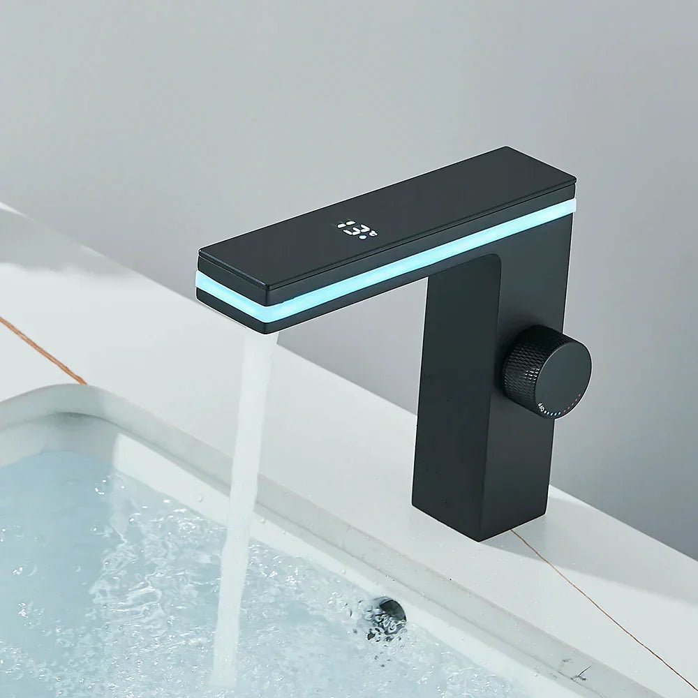 Robinet Mitigeur Lavabo avec Affichage Numérique
