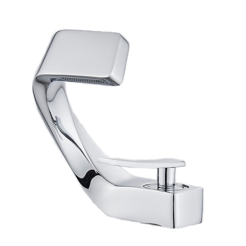 Robinet Mitigeur Lavabo Penché Design Chrome