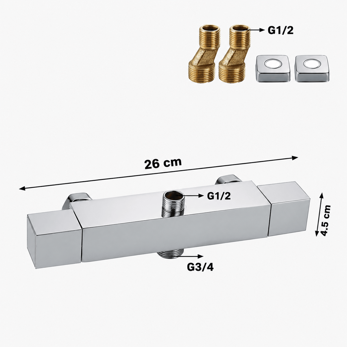 Robinet Signature Mitigeur Thermostatique Douche 2 Sorties