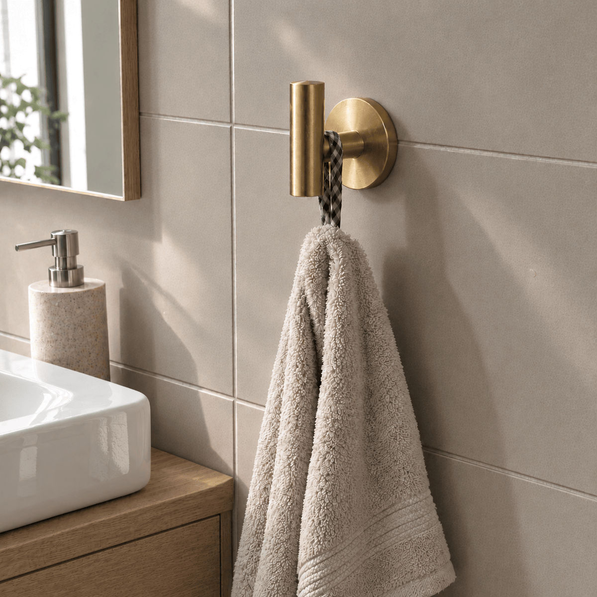 Robinet Signature Porte Serviette Salle de Bain Mural