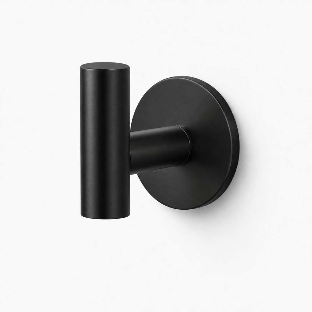 Robinet Signature Porte Serviette Salle de Bain Mural Noir