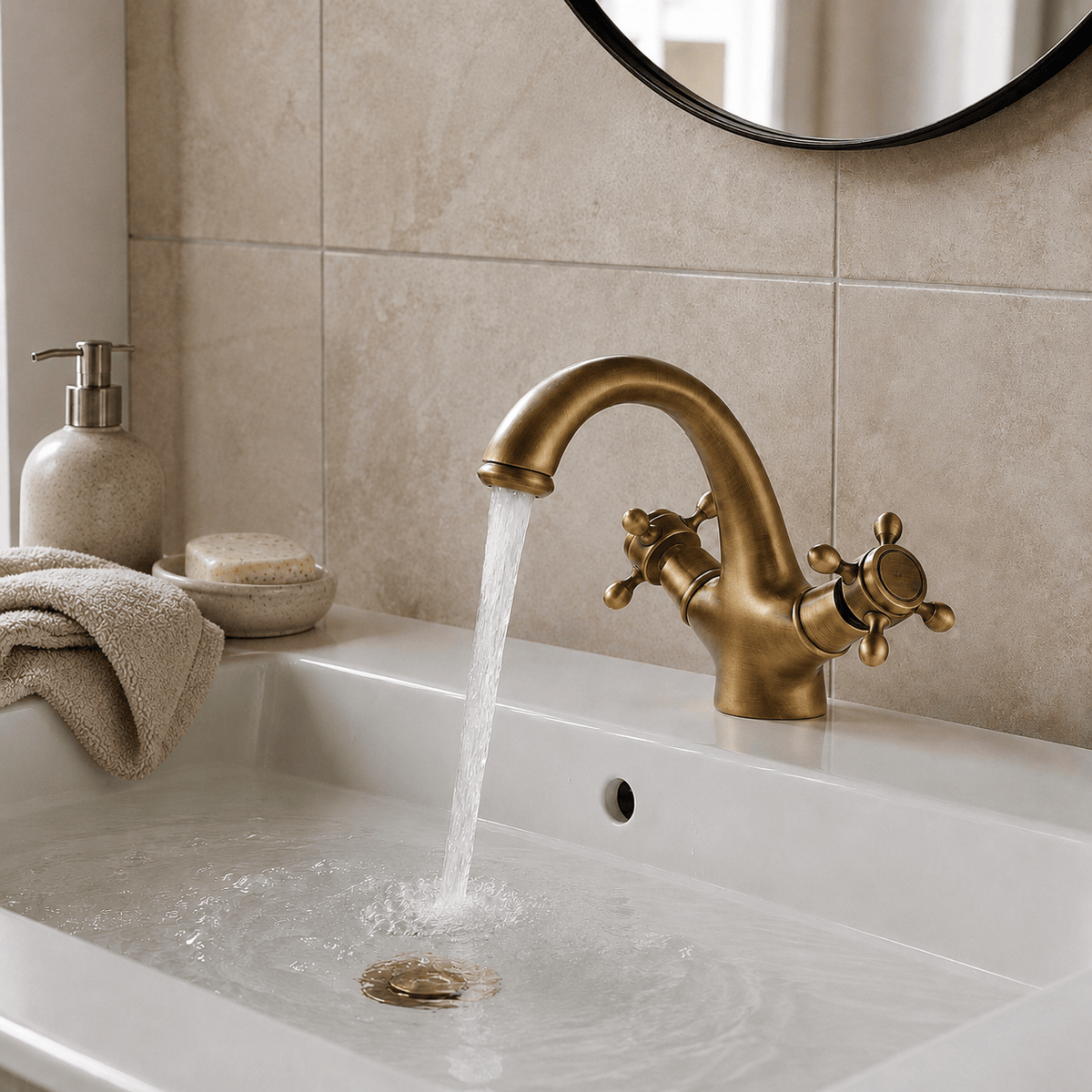 Robinet Signature Robinet Lavabo Salle De Bain Retro Image