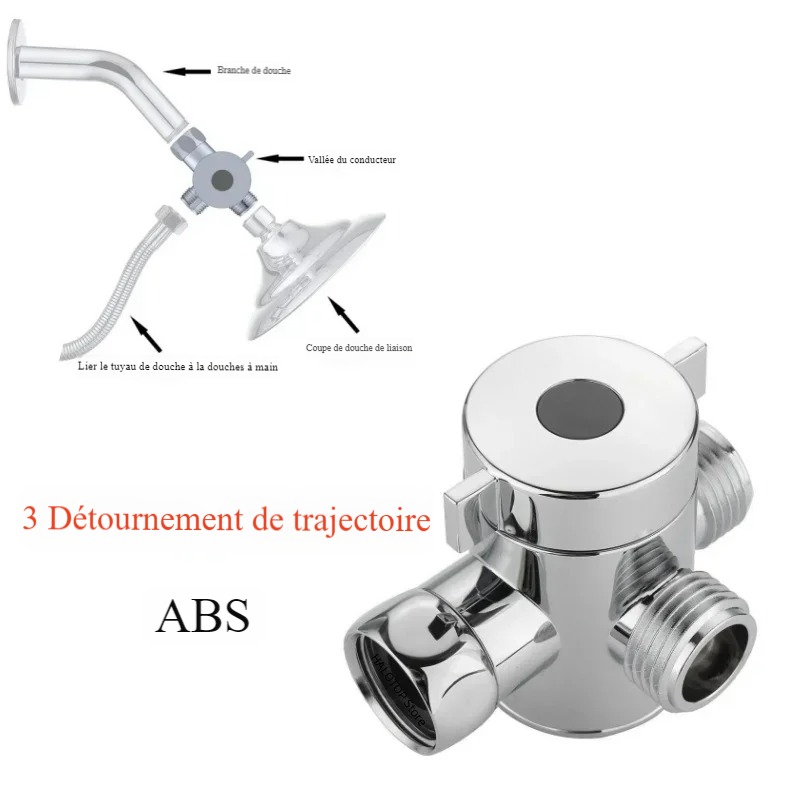 Robinet WC 3 voies en ABS